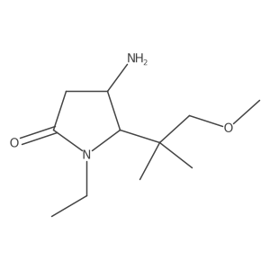 (4S,5R)-4-amino-1-ethyl-5-(1-methoxy-2-methylpropan-2-yl)pyrrolidin-2-one结构式