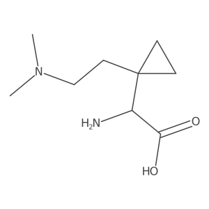 2-Amino-2-{1-[2-(dimethylamino)ethyl]cyclopropyl}acetic acid结构式