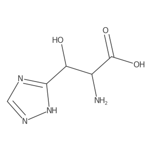 2-amino-3-hydroxy-3-(1H-1,2,4-triazol-3-yl)propanoic acid结构式