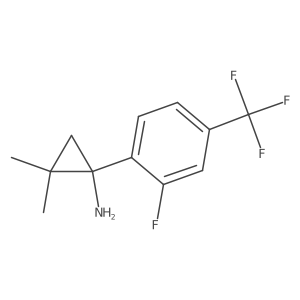1-[2-Fluoro-4-(trifluoromethyl)phenyl]-2,2-dimethylcyclopropan-1-amine结构式