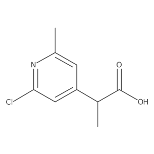 2-(2-Chloro-6-methylpyridin-4-yl)propanoic acid结构式