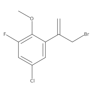 1-(3-Bromoprop-1-en-2-yl)-5-chloro-3-fluoro-2-methoxybenzene结构式