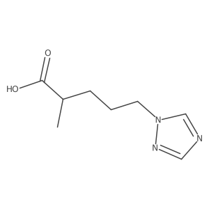2-methyl-5-(1H-1,2,4-triazol-1-yl)pentanoic acid结构式