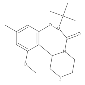 Tert-butyl 2-(2,6-dimethoxy-4-methylphenyl)piperazine-1-carboxylate结构式