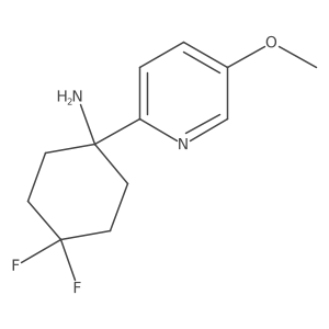 4,4-Difluoro-1-(5-methoxypyridin-2-yl)cyclohexan-1-amine结构式