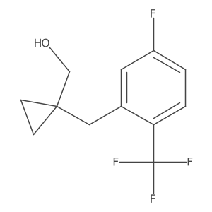 (1-{[5-Fluoro-2-(trifluoromethyl)phenyl]methyl}cyclopropyl)methanol Structure