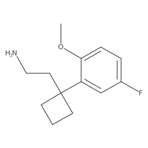 2-[1-(5-Fluoro-2-methoxyphenyl)cyclobutyl]ethan-1-amine Structure
