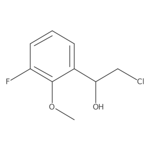 2-Chloro-1-(3-fluoro-2-methoxyphenyl)ethan-1-ol结构式