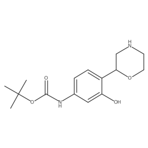 tert-butyl N-[3-hydroxy-4-(morpholin-2-yl)phenyl]carbamate结构式
