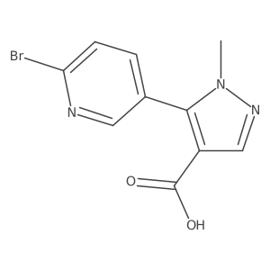 5-(6-bromopyridin-3-yl)-1-methyl-1H-pyrazole-4-carboxylic acid结构式