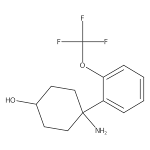 4-Amino-4-[2-(trifluoromethoxy)phenyl]cyclohexan-1-ol Structure