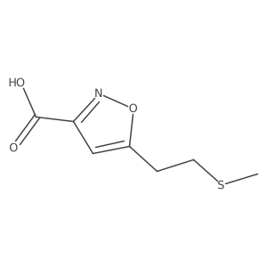 5-[2-(Methylsulfanyl)ethyl]-1,2-oxazole-3-carboxylic acid结构式