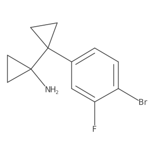 1-[1-(4-Bromo-3-fluorophenyl)cyclopropyl]cyclopropan-1-amine结构式
