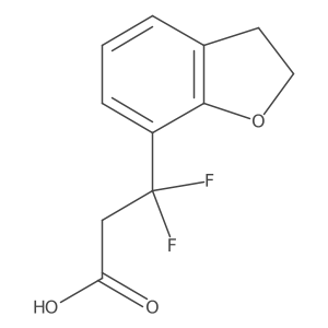 3-(2,3-Dihydro-1-benzofuran-7-yl)-3,3-difluoropropanoic acid Structure