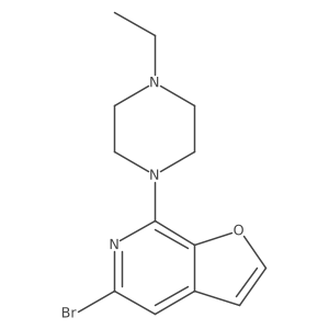 5-Bromo-7-(4-ethyl-1-piperazinyl)furo[2,3-c]pyridine Structure