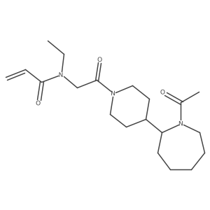 N-[2-[4-(1-Acetylazepan-2-yl)piperidin-1-yl]-2-oxoethyl]-N-ethylprop-2-enamide结构式