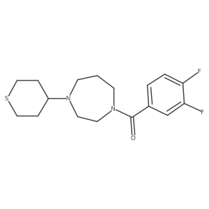 1-(3,4-Difluorobenzoyl)-4-(thian-4-yl)-1,4-diazepane Structure