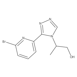 2-(3-(6-Bromopyridin-2-yl)-4H-1,2,4-triazol-4-yl)propan-1-ol结构式