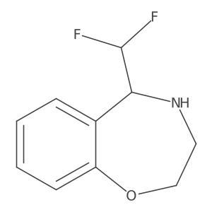 5-(Difluoromethyl)-2,3,4,5-tetrahydro-1,4-benzoxazepine结构式