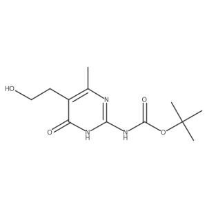 tert-butyl N-[4-hydroxy-5-(2-hydroxyethyl)-6-methylpyrimidin-2-yl]carbamate Structure