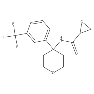 N-[4-[3-(Trifluoromethyl)phenyl]oxan-4-yl]oxirane-2-carboxamide结构式
