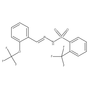 (E)-N'-(2-(Trifluoromethoxy)benzylidene)-2-(trifluoromethyl)benzenesulfonohydrazide Structure