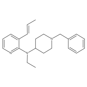 1-Benzyl-4-(N-ethyl-N-(3-(1-propenyl)-2-pyridinyl)amino)piperidine结构式