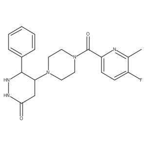 5-[4-(5-Fluoro-6-methylpyridine-2-carbonyl)piperazin-1-yl]-6-phenyldiazinan-3-one Structure