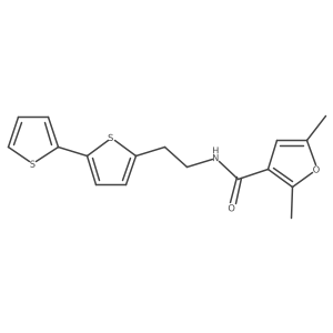 N-(2-{[2,2'-bithiophene]-5-yl}ethyl)-2,5-dimethylfuran-3-carboxamide结构式