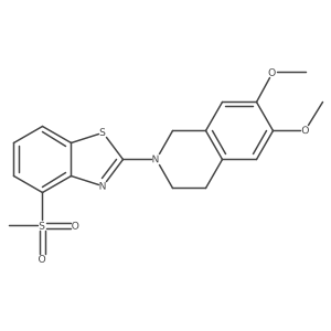 2-(4-Methanesulfonyl-1,3-benzothiazol-2-yl)-6,7-dimethoxy-1,2,3,4-tetrahydroisoquinoline结构式