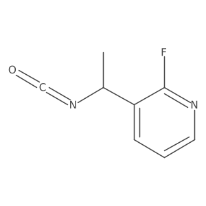 2-Fluoro-3-(1-isocyanatoethyl)pyridine结构式