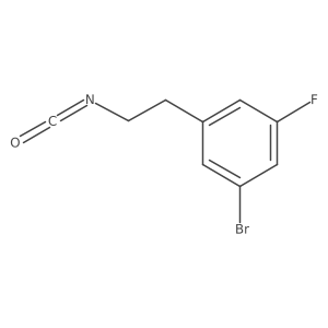 1-Bromo-3-fluoro-5-(2-isocyanatoethyl)benzene结构式