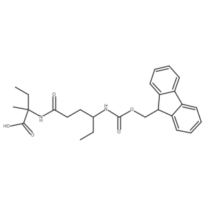 2-[4-({[(9H-fluoren-9-yl)methoxy]carbonyl}amino)hexanamido]-2-methylbutanoic acid Structure