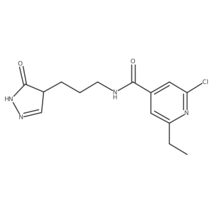 2-chloro-6-ethyl-N-[3-(5-oxo-4,5-dihydro-1H-pyrazol-4-yl)propyl]pyridine-4-carboxamide结构式