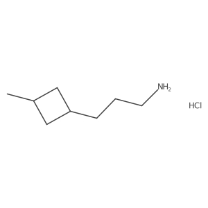 3-(3-Methylcyclobutyl)propan-1-amine hydrochloride结构式