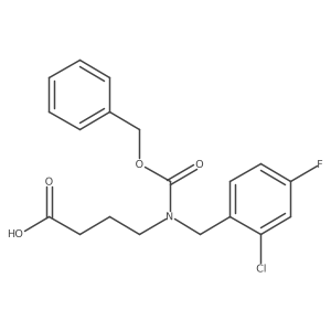 4-{[(Benzyloxy)carbonyl][(2-chloro-4-fluorophenyl)methyl]amino}butanoic acid结构式