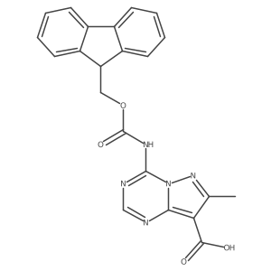 4-({[(9H-fluoren-9-yl)methoxy]carbonyl}amino)-7-methylpyrazolo[1,5-a][1,3,5]triazine-8-carboxylic acid Structure
