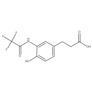 3-[4-Hydroxy-3-(2,2,2-trifluoroacetamido)phenyl]propanoic acid结构式
