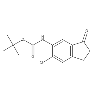 tert-butyl N-(6-chloro-3-oxo-2,3-dihydro-1H-inden-5-yl)carbamate Structure