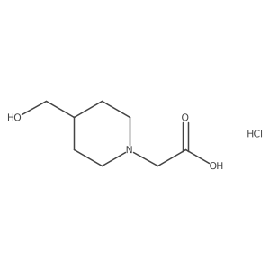 [4-(Hydroxymethyl)piperidin-1-YL]acetic acid hydrochloride Structure