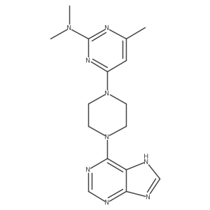 N,N,4-trimethyl-6-[4-(9H-purin-6-yl)piperazin-1-yl]pyrimidin-2-amine Structure
