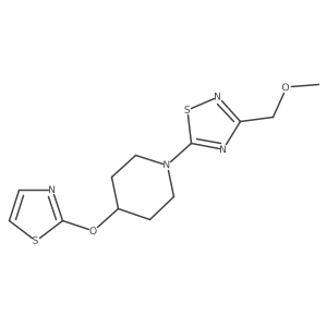 1-[3-(Methoxymethyl)-1,2,4-thiadiazol-5-yl]-4-(1,3-thiazol-2-yloxy)piperidine结构式