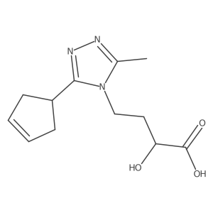 4-[3-(cyclopent-3-en-1-yl)-5-methyl-4H-1,2,4-triazol-4-yl]-2-hydroxybutanoic acid结构式