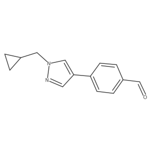4-(1-Cyclopropylmethyl-1H-pyrazol-4-yl)-benzaldehyde Structure