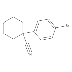 4-(4-bromophenyl)tetrahydro-2H-Thiopyran-4-carbonitrile Structure
