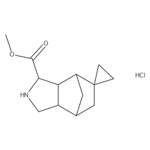 Methyl (3'S,3a'S,4'S,7'S,7a'R)-octahydrospiro[cyclopropane-1,5'-[4,7]methanoisoindole]-3'-carboxylate hydrochloride Structure