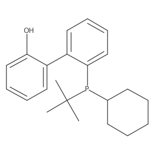2'-(tert-Butyl(cyclohexyl)phosphino)-[1,1'-biphenyl]-2-ol Structure