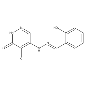 (Z)-4-chloro-5-(2-(2-hydroxybenzylidene)hydrazinyl)pyridazin-3(2H)-one结构式