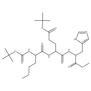 Methyl (6S,9S,12R)-12-((1H-imidazol-5-yl)methyl)-9-(3-(tert-butoxy)-3-oxopropyl)-2,2-dimethyl-6-(2-(methylthio)ethyl)-4,7,10-trioxo-3-oxa-5,8,11-triazatridecan-13-oate Structure
