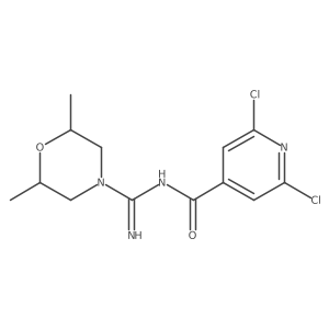 4-Pyridinecarboxamide, 2,6-dichloro-N-[(2,6-dimethyl-4-morpholinyl)iminomethyl]-结构式